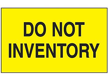 "Do Not Inventory" Label - 3 x 5" S-1861