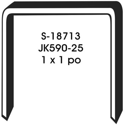 Agrafe à large couronne