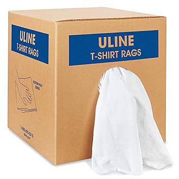 Standard White T-Shirt Rags - 50 lb box S-18731