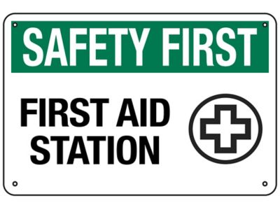First Aid Station Sign Aluminum