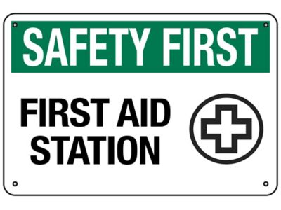 first-aid-station-sign-aluminum-s-18791a-uline