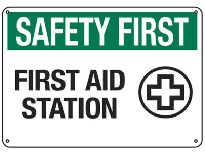 "First Aid Station" Sign - Plastic S-18791P