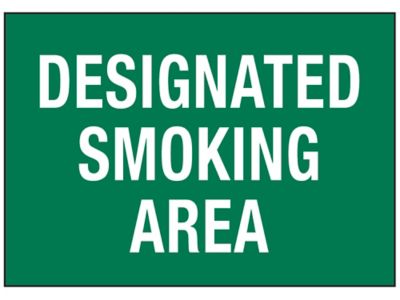 "Designated Smoking Area" Sign