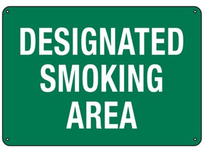 "Designated Smoking Area" Sign - Plastic S-18794P