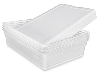 Sterilite 1655 - 28 Qt. Storage Box, White - Case of 10