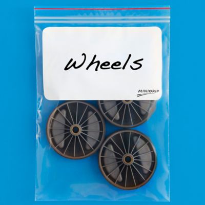 9 x 12" 2 Mil Minigrip&reg; White Block Bags S-1888