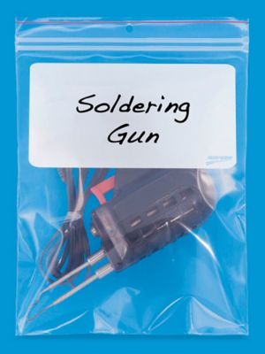 8 x 10" 4 Mil Minigrip&reg; White Block Bags - Hang Hole S-1889