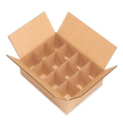 12 3/8 x 9 1/4 x 4 1/8 Cajas para Frascos de Envasar - 31 x 23 x 10 cm  S-18942 - Uline