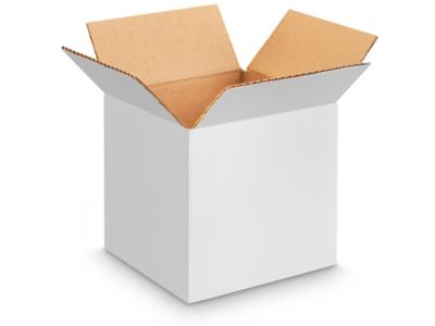 7 x 7 x 7" White Corrugated Boxes S-18946
