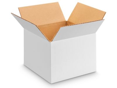 8 x 8 x 6" White Corrugated Boxes S-18947