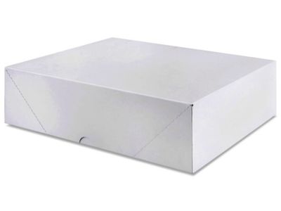 HB5183-18 White 18''X18''X7'' Paper Square Hat Box