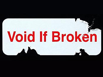 Destructible Labels - "Void if Broken", 3/4 x 2" S-18972