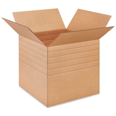 20 x 20 x 20" 275 lb Multi-Depth Corrugated Boxes S-18983