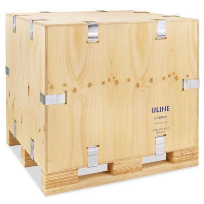 Caja de Madera con Tarima - 48 x 40 x 42 - 122 x 102 x 107 cm S-9922 -  Uline