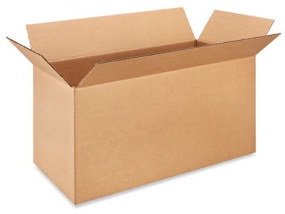 Corrugated Boxes 24 x 10 x 12, Kraft - ULINE - Bundle of 25 - S-19052