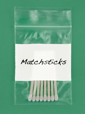 2 x 3" 2 Mil White Block Reclosable Bags S-1905