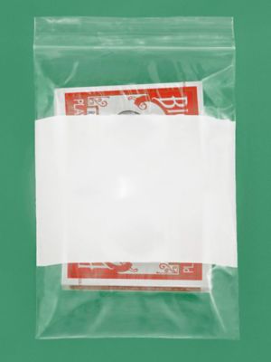 2 Mil White Block Zip Lock Bags in Stock - ULINE
