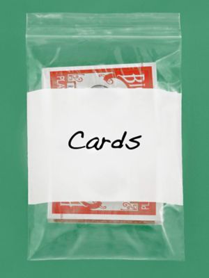 5 x 8" 2 Mil White Block Reclosable Bags S-1906