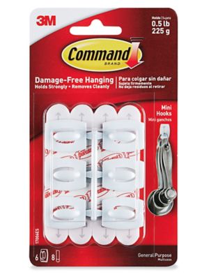 3M Mini crochet Command (L x l x H) 29 x 22 x 11 mm transparent Contenu: 6  pc(s) - Conrad Electronic France