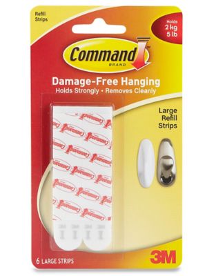3M Command Adhesive Strips ,17522 Boxed Large Strips , 1000 Strips,BSD Only  7000052183 - Strobels Supply