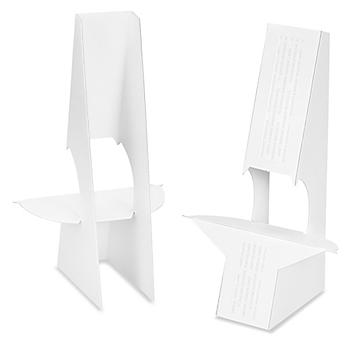 Easel Backs - 8", Double Wing, White S-19120W