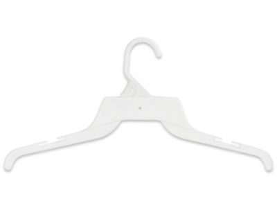 Economy White Children's Plastic Clothing Hanger Set - Case of 250