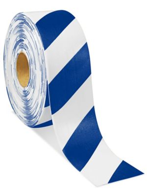 Mighty Line&reg; Deluxe Safety Tape - 4" x 100', Blue/White S-19125BLU/W
