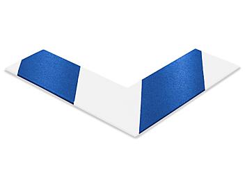Mighty Line&reg; Deluxe Safety Tape Angles - 6 x 6 x 2", Blue/White S-19126BLU/W
