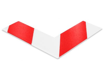 Mighty Line&reg; Deluxe Safety Tape Angles - 6 x 6 x 2", Red/White S-19126R/W