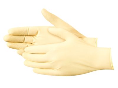 Uline Tough Grip Latex Gloves Powder Free