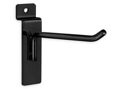 Peg Hooks for Slatwall - 4", Black S-19198BL