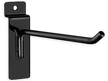 Peg Hooks for Slatwall - 6", Black S-19199BL