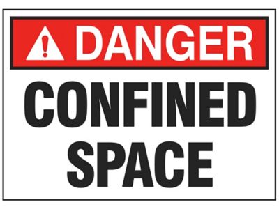"Confined Space" Sign - Vinyl, Adhesive-Backed S-19207V