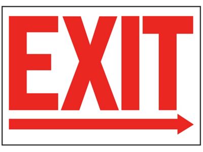 "Exit" Arrow Right Sign