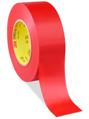 Bandes d'étiquettes de sûreté en rouleau – 2 x 5 3/4 po, rouge S-16981R -  Uline