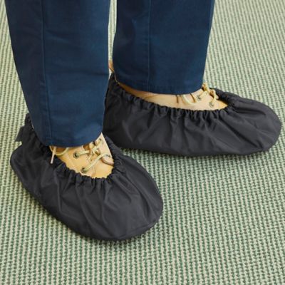 Uline Reusable Shoe Covers - Black, Medium S-19249BL-M