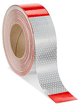 Uline Reflective Conspicuity Tape - 2" x 150', Red/White S-19276