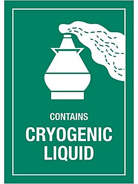 Air Labels - "Contains Cryogenic Liquid", 3 x 4 1/4"
