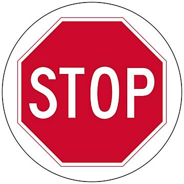 Warehouse Floor Sign - "Stop", 17" Diameter
