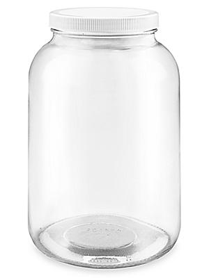 Wide-Mouth Glass Jars Bulk Pack - 1 Gallon, 4 Opening, Plastic Cap