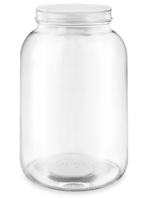 Clear Wide-Mouth Glass Jars - 1 Gallon, 4