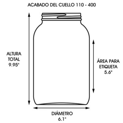 Frasco de cristal Cuarto Galón-935ml-TO-077