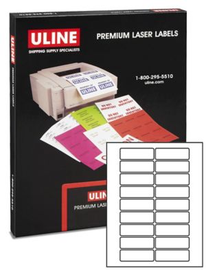 Uline Laser Labels - White, 3 x 1" S-19346