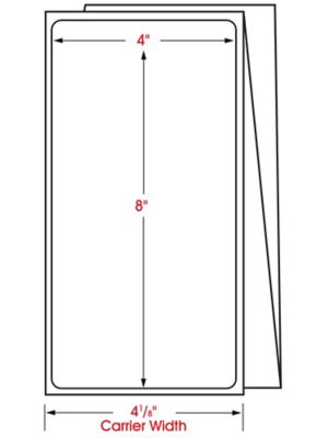Fanfolded Industrial Direct Thermal Labels - 4 x 8