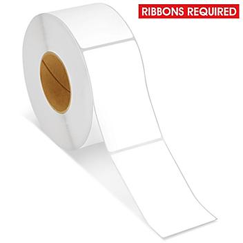 Removable Adhesive Industrial Thermal Transfer Labels - 3 x 5", Ribbons Required S-19352