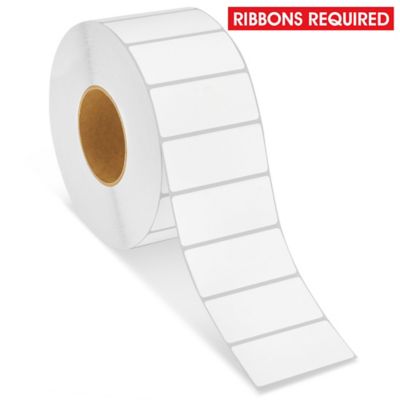 Removable Adhesive Industrial Thermal Transfer Labels - 3 1/2 x 1 1/2", Ribbons Required S-19353