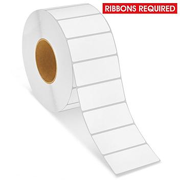 Removable Adhesive Industrial Thermal Transfer Labels - 3 1/2 x 1 1/2", Ribbons Required S-19353