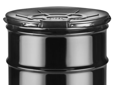 Open Top Stainless Steel Drum with Lid - 55 Gallon