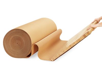 Corrugated Wrap Roll - B Flute, 48 x 250', Kraft - ULINE - S-19399