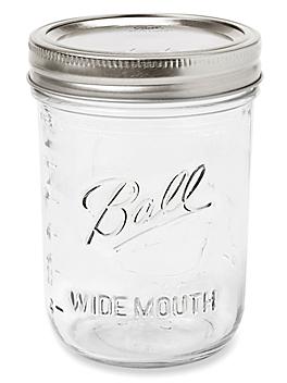 Ball® Wide Mouth Glass Canning Jars - 16 oz S-19402